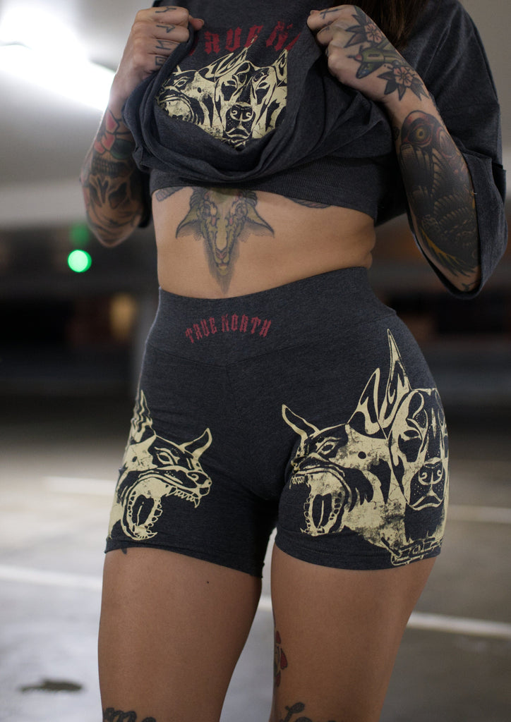Womens bikeshorts for tattooed streetwear lovers