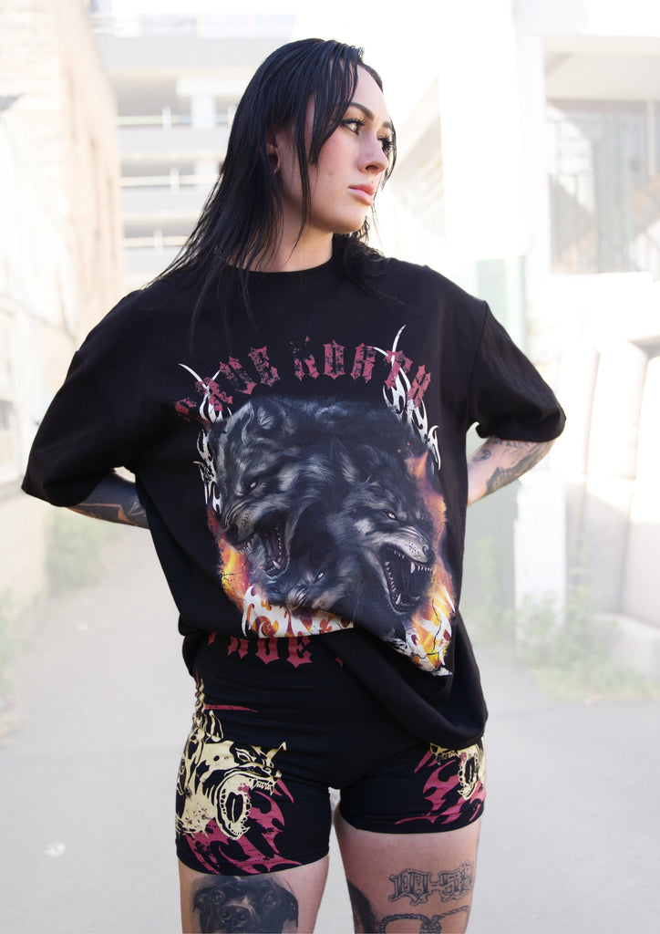 Alternative Womens oversized BF tee for the tattooed emo community 