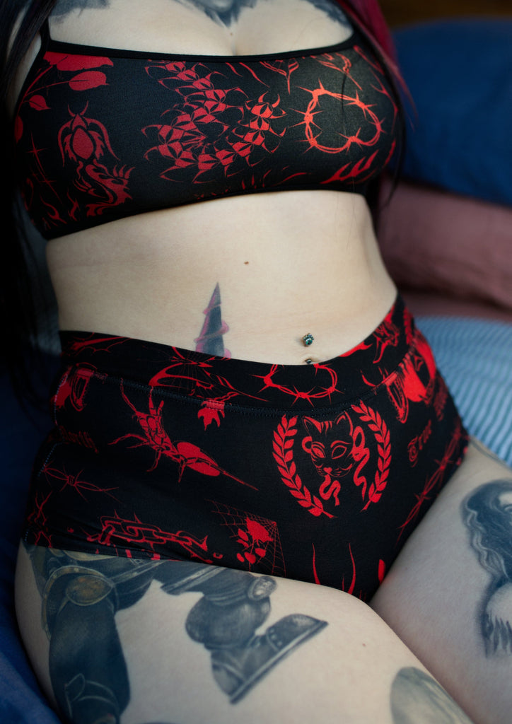 Comfy Bamboo Underwear for our tattooed emo alternative women