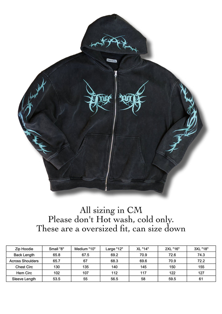 Alternative brands womens over sized hoodie designed for emos