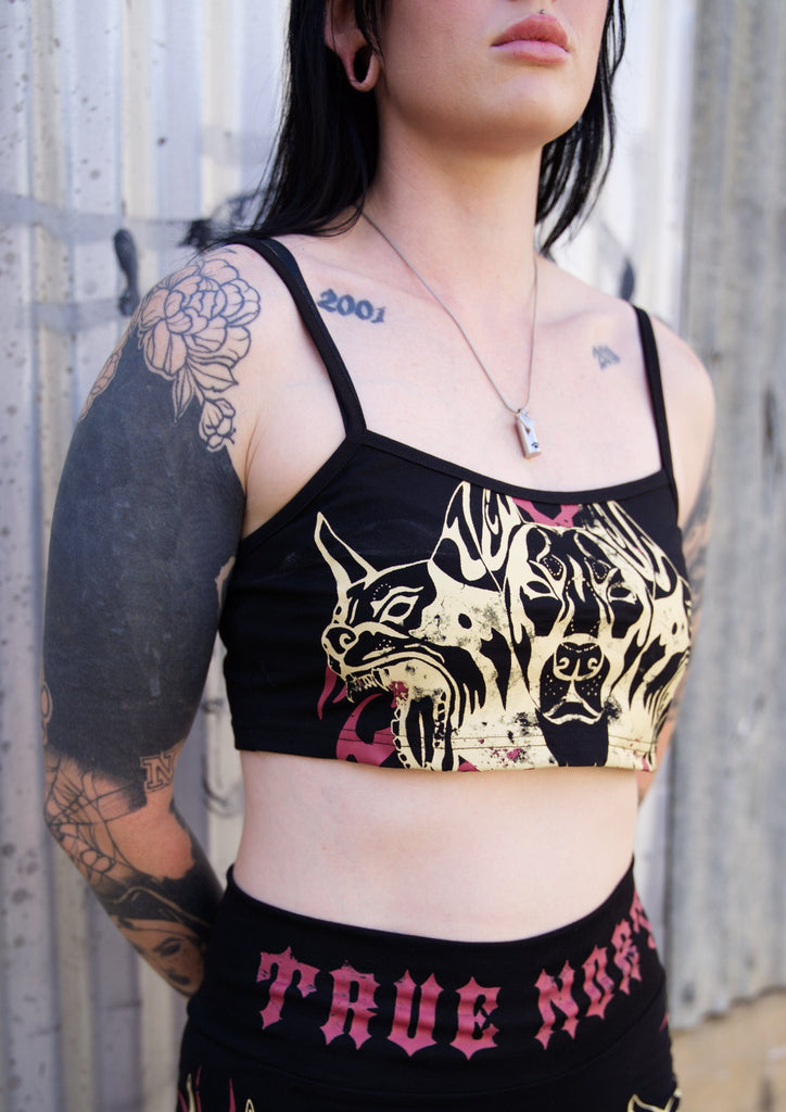 Alternative Womens crop top for the tattooed emo community 