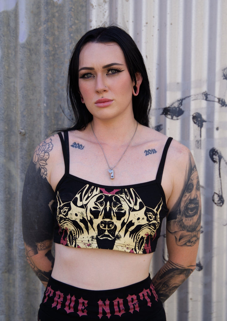 Alternative Womens crop top for the tattooed emo community 