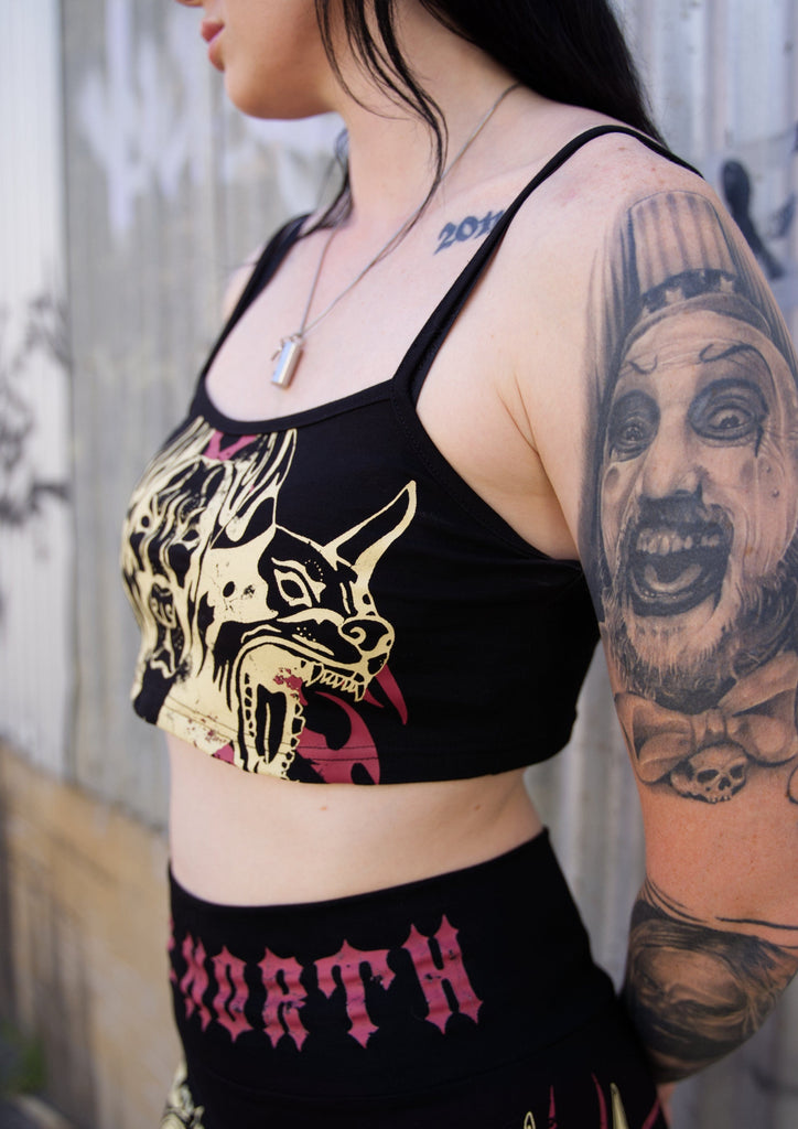 Alternative Womens crop top for the tattooed emo community 