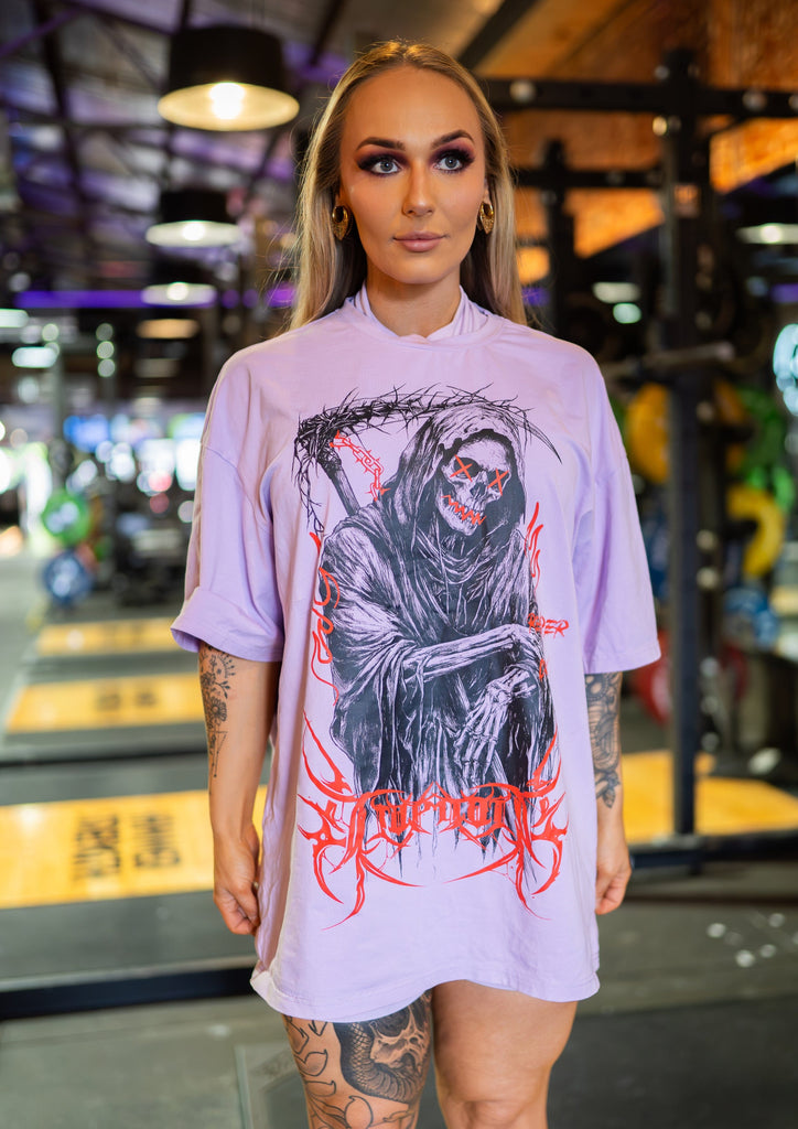 Alternative Womens oversized BF tee or pumpcover for the tattooed emo girls who lift