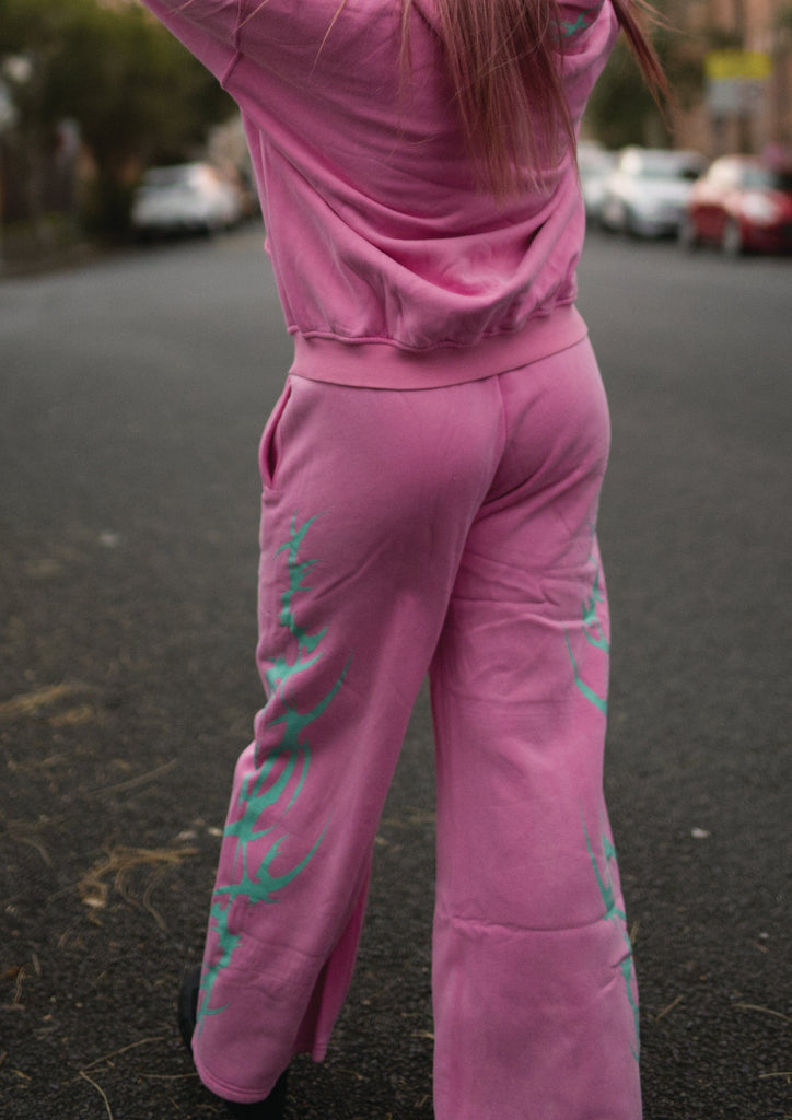 Fairy Floss Flared Trackies