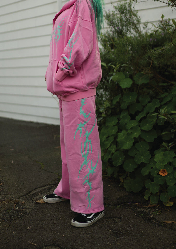 Fairy Floss Flared Trackies
