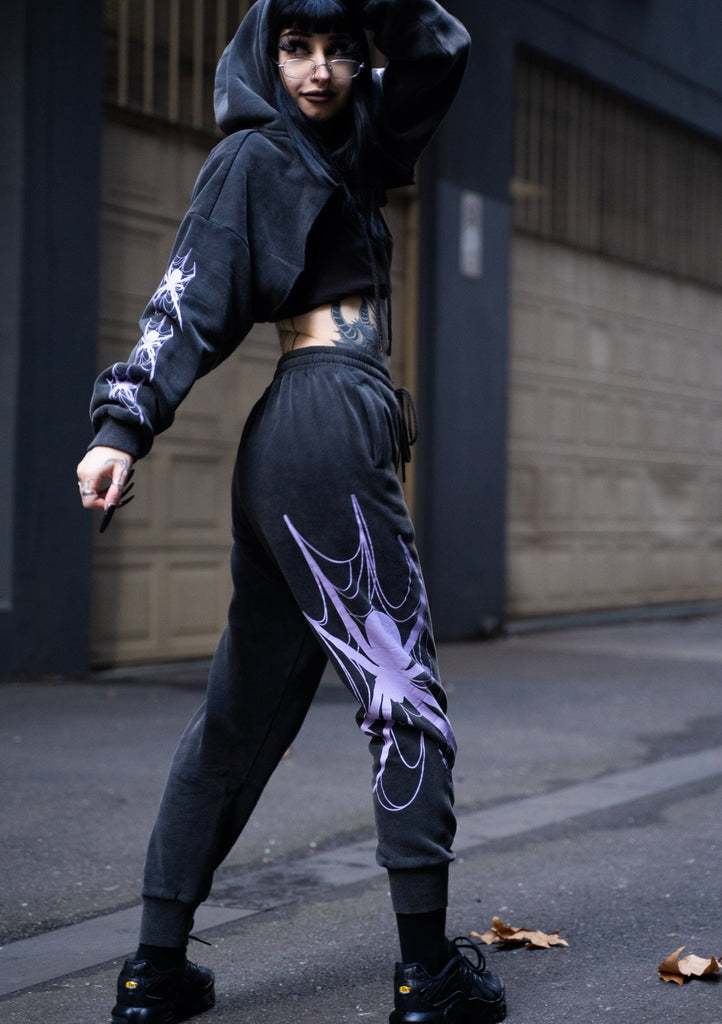 Women's sweat pants or trackies inspired by the alternative tattoo scene  